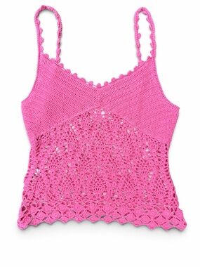 Express Pink Crochet Camisole Tank